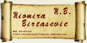 Miomira Birtašević vizit kartica